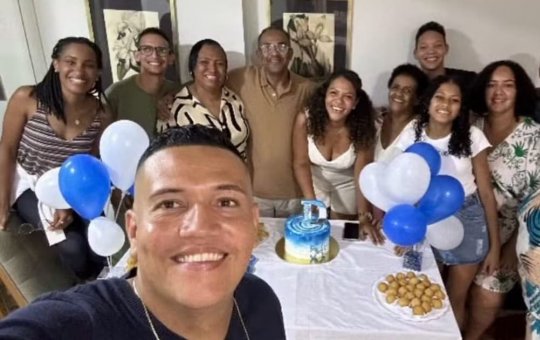 Pai de Davi surpreende e comemora aniversário ao lado de Mani