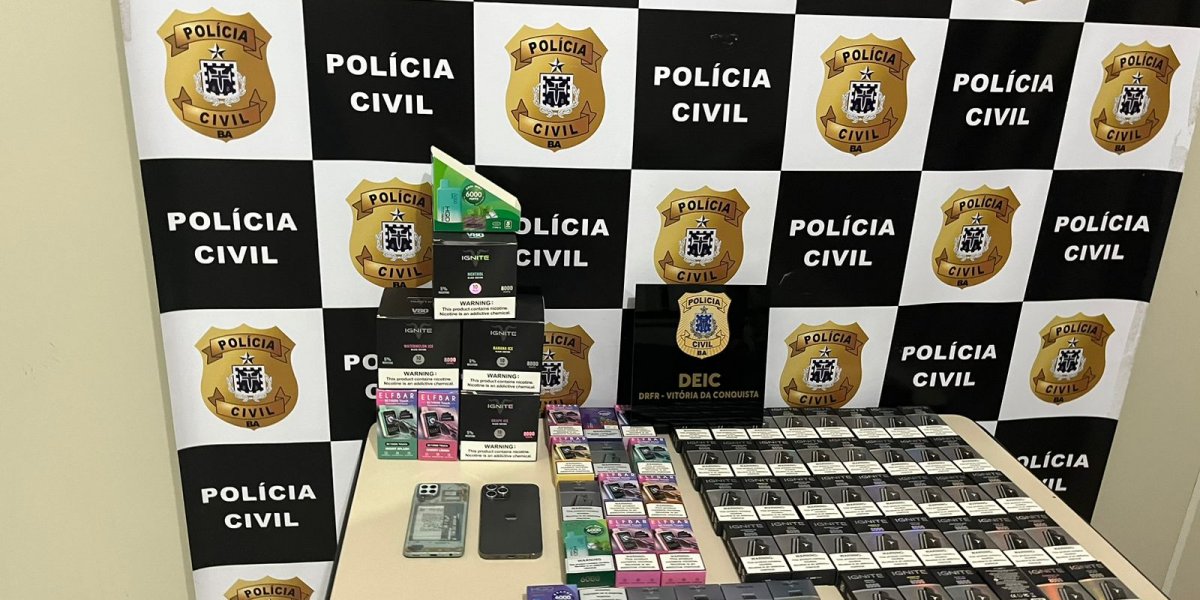 Polícia prende homem suspeito de contrabandear cigarros eletrônicos na Bahia
