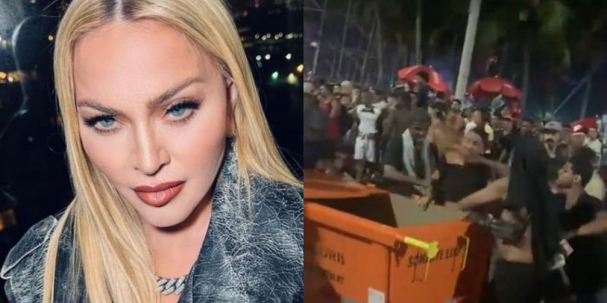 Fãs da Madonna jogam suspeito de roubar no lixo