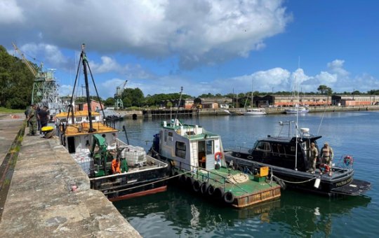 Tonelada de cocaína é apreendida pela PF na baía de Aratu