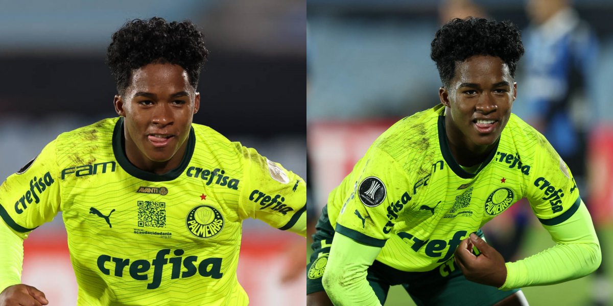 Endrick causa polêmica ao comemorar gol imitando gorila na Libertadores