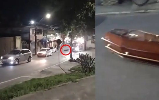 VÍDEO: Caixão cai de carro de funerária em Camaçari