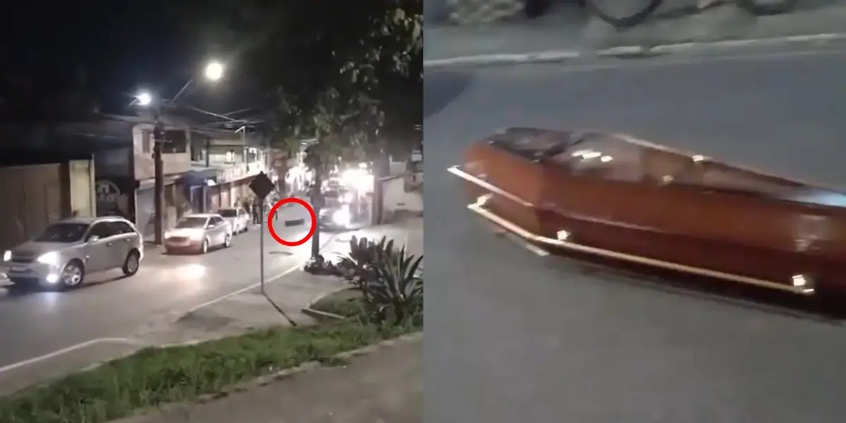 VÍDEO: Caixão cai de carro de funerária em Camaçari