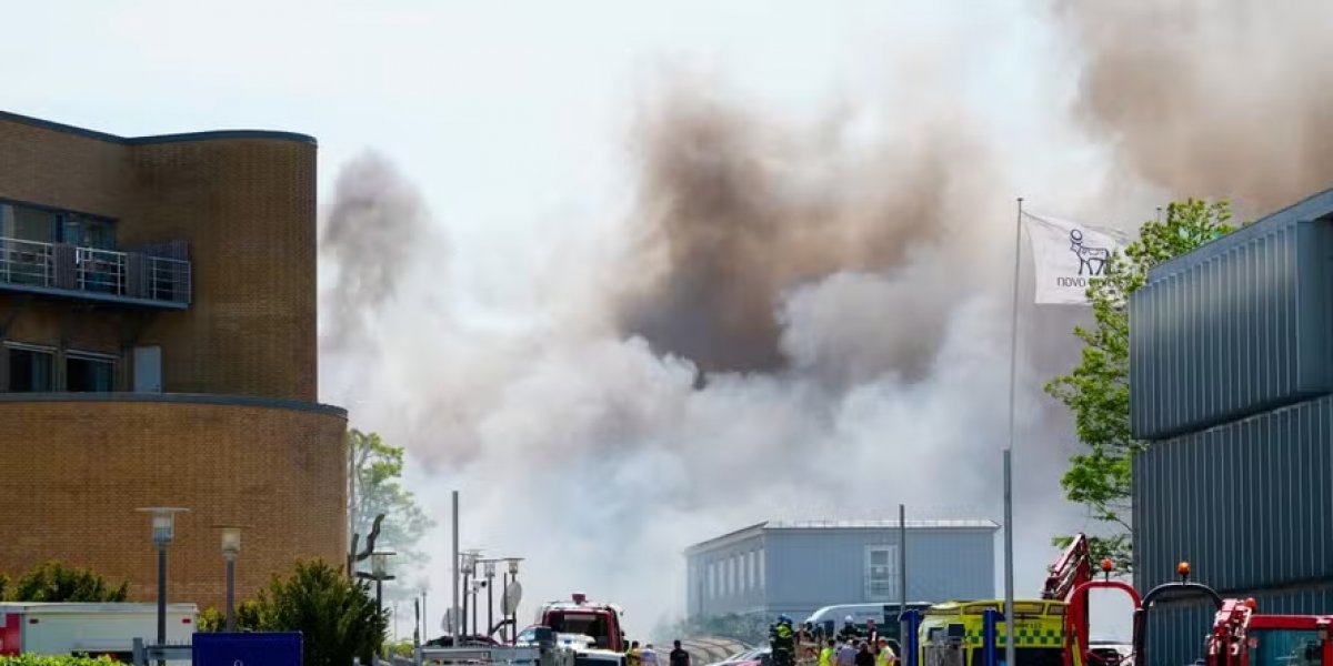 Edifício da fabricante do Ozempic é atingido por grande incêndio