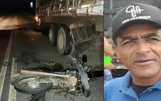 Motociclista morre em batida com caminhão na BA-120