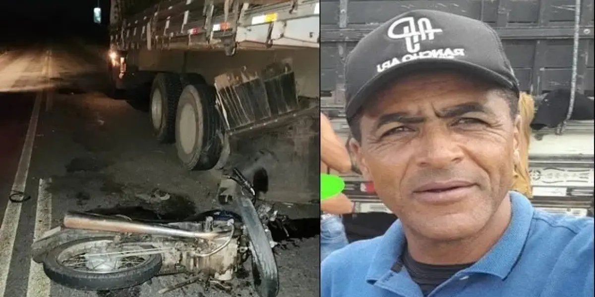 Motociclista morre em batida com caminhão na BA-120