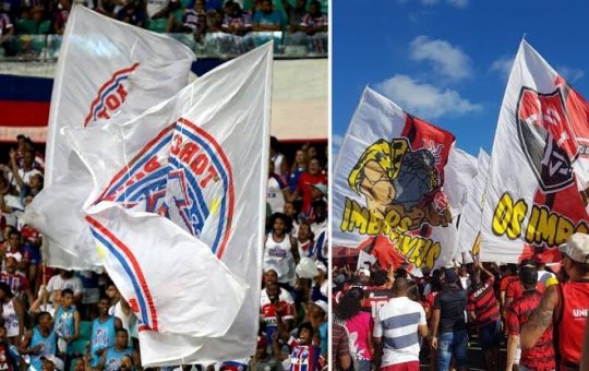 Membros da torcida organizada do Bahia destroem moto de torcedor do Vitória