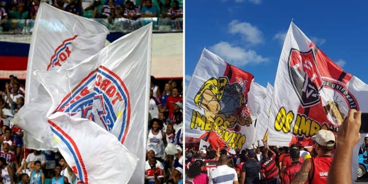 Membros da torcida organizada do Bahia destroem moto de torcedor do Vitória