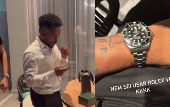 Cristian Bell ganha relógio de patrocinador avaliado em R$ 90 mil
