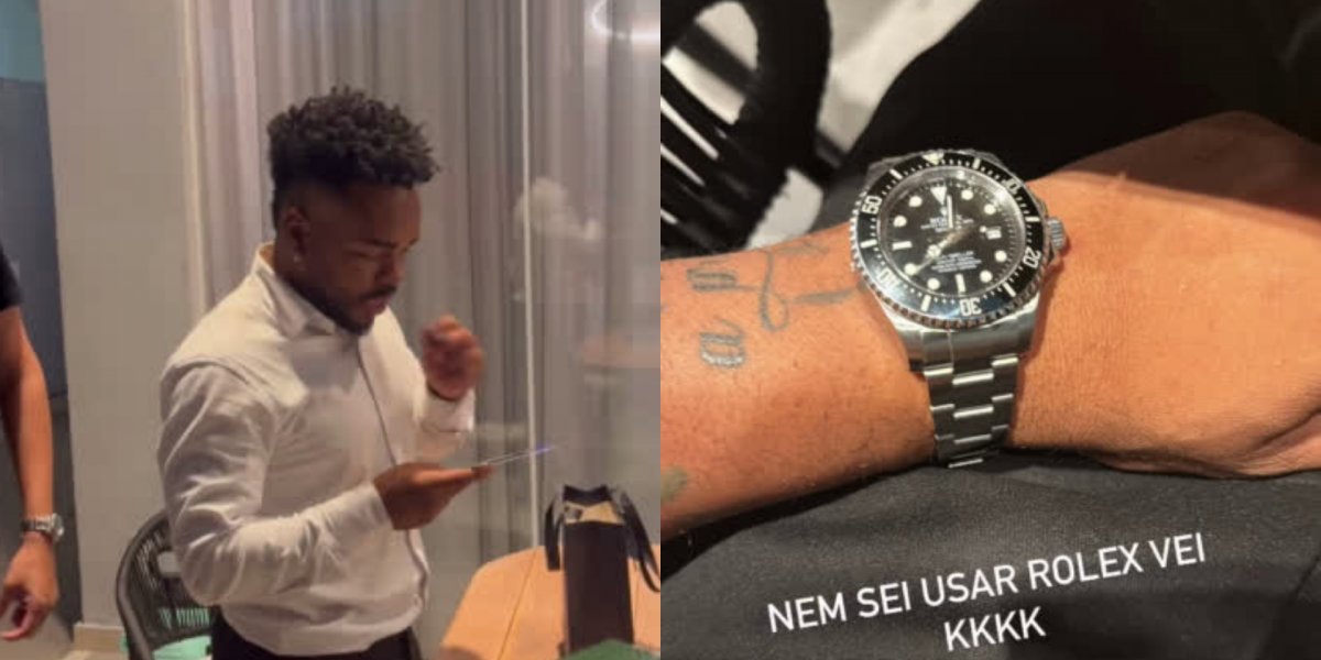 Cristian Bell ganha relógio de patrocinador avaliado em R$ 90 mil