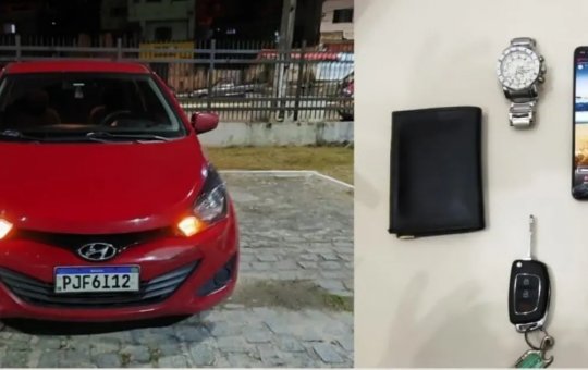 Veículo roubado é recuperado pela PM no bairro da Itinga