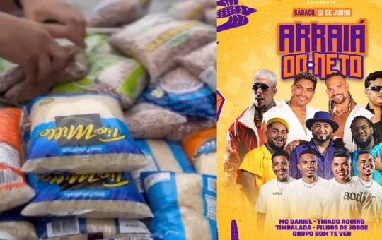 Evento Arraia do Neto promove arrecadação de alimentos para o Rio Grande do Sul