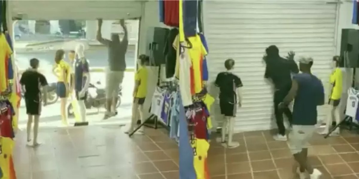 Empresário tranca suspeitos dentro de loja durante assalto