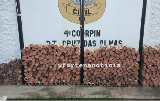 Diversas espadas de fogo são apreendidas pela Polícia Civil em Cruz das Almas