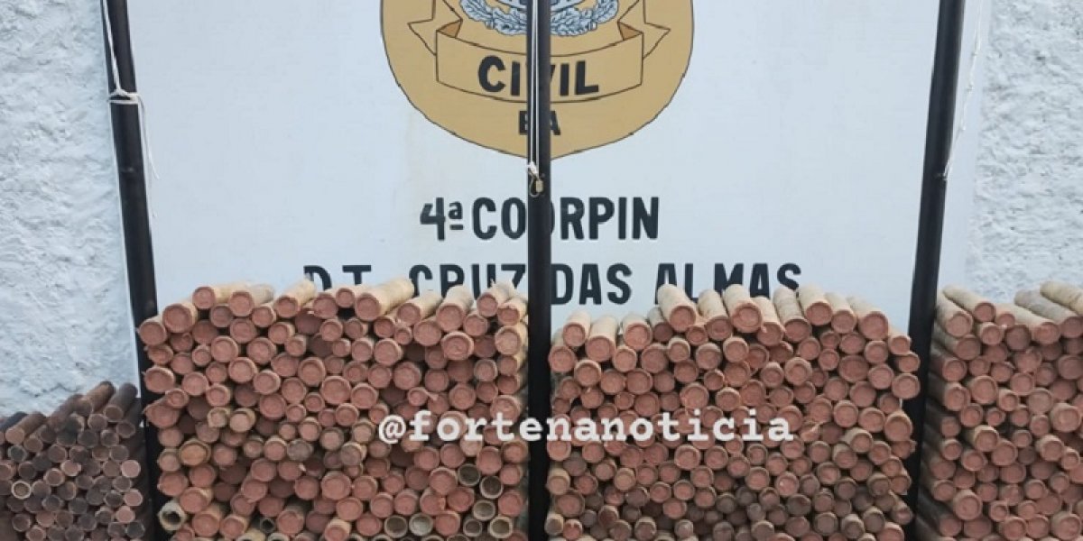 Diversas espadas de fogo são apreendidas pela Polícia Civil em Cruz das Almas
