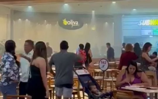 Em dia dos namorados, princípio de incêndio atinge restaurante em shopping