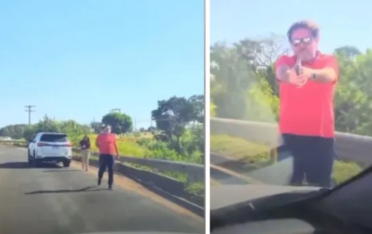 Motorista armado atira contra veículo após discussão de trânsito