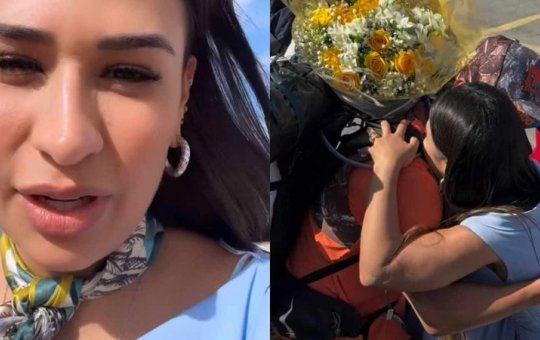 Simone reencontra Kaká após dias em um retiro espiritual