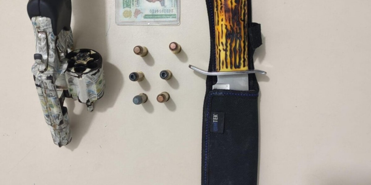 PM apreende revólver em Mata de São João