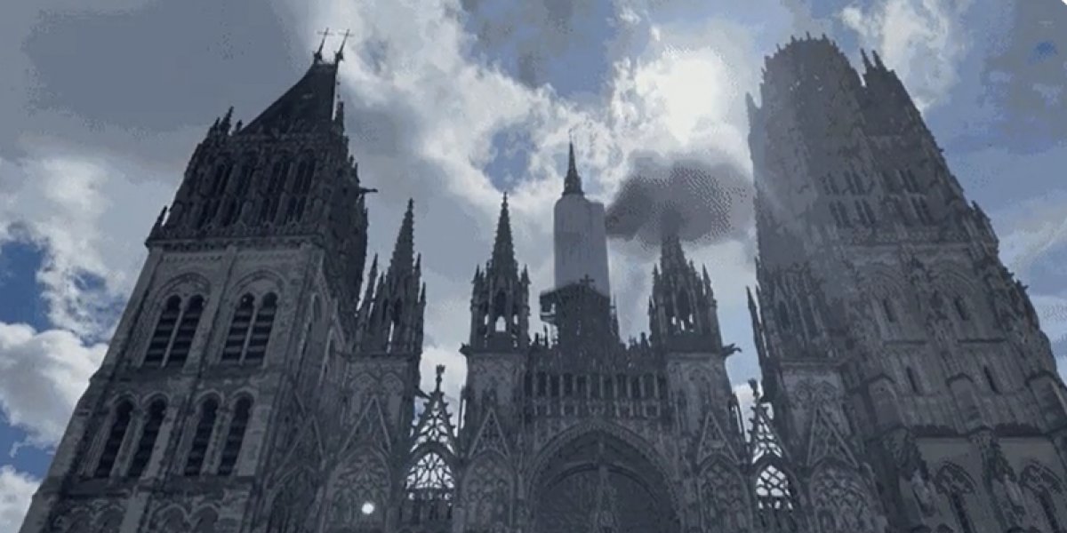 Incêndio atinge Catedral de Notre Dame de Rouen, na França
