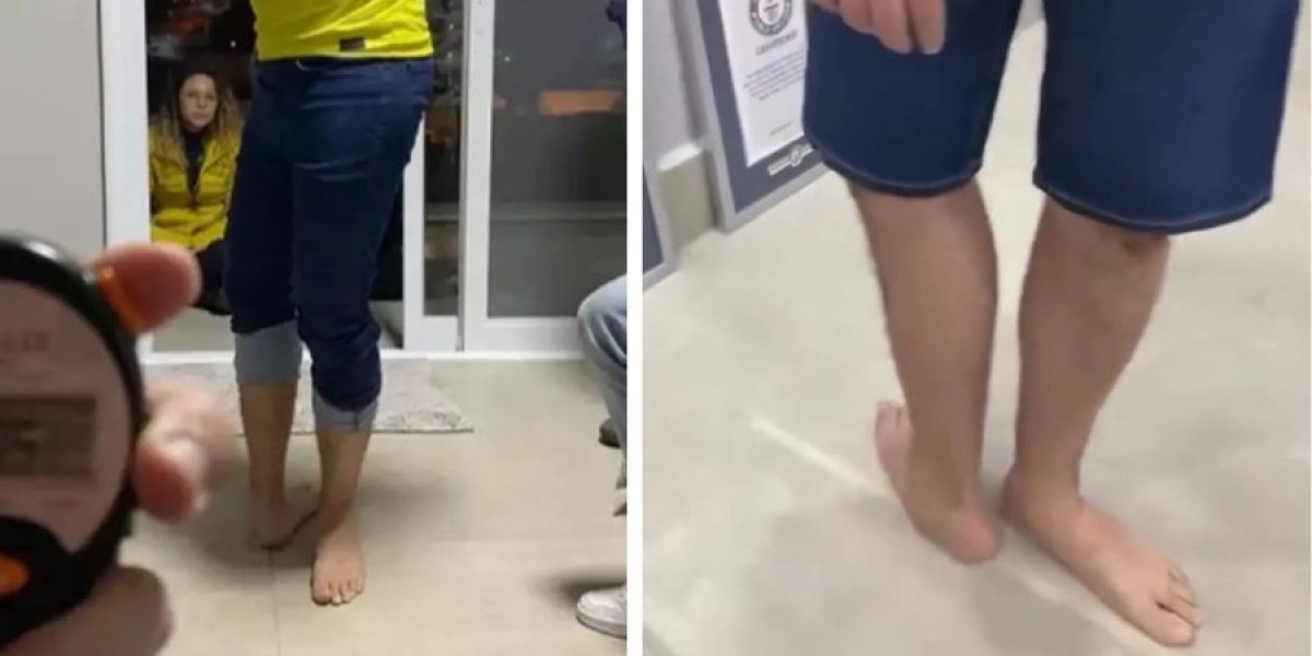 Brasileiro entra para o Guinness World Records por girar o pé em 210 graus