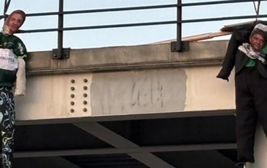 Leila Pereira e Ednaldo Rodrigues são alvos de protesto: Bonecos "Enforcados"