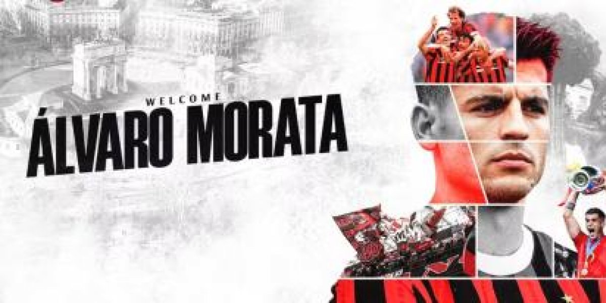 Álvaro Morata é apresentado no Milan após ser campeão da Eurocopa