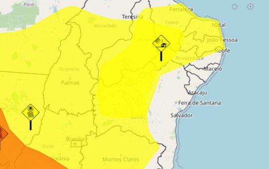Bahia tem 101 cidades com alerta de vendaval