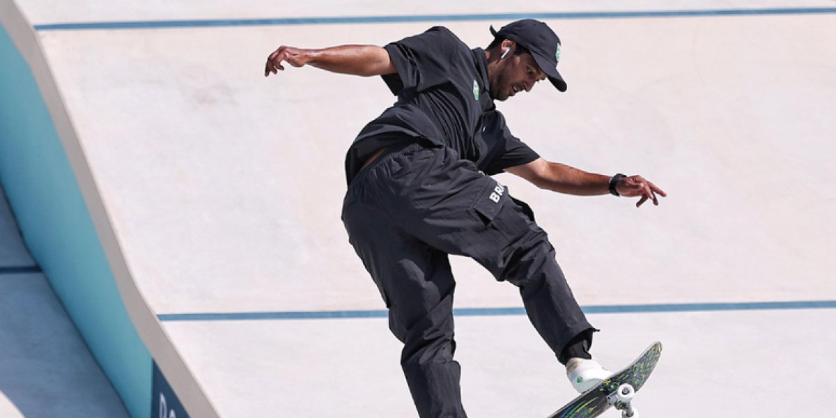 Kelvin Hoefler em 6 lugar na modalidade Skate Street Masculino nas Olimpíadas