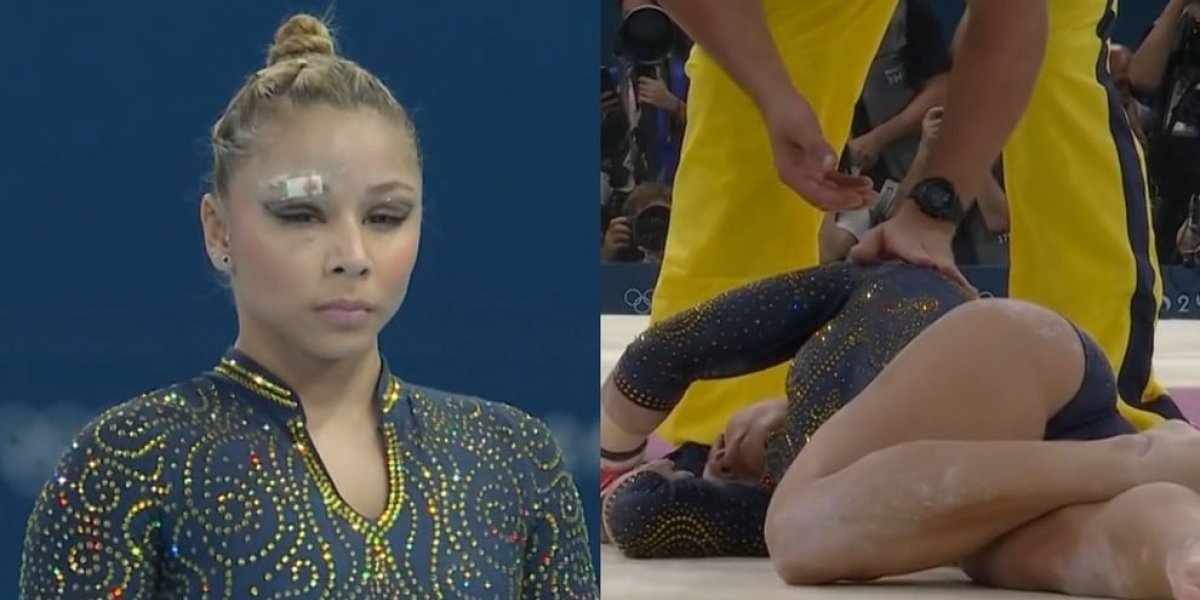Flávia Saraiva celebra bronze olímpico após incidente nas barras assimétricas