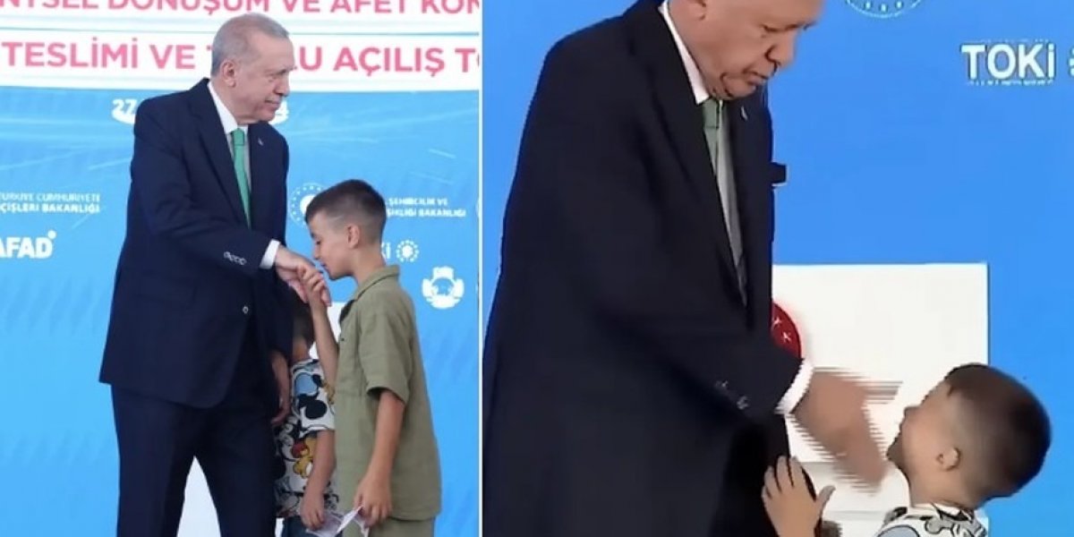 Presidente dá tapa em rosto de criança em evento na Turquia