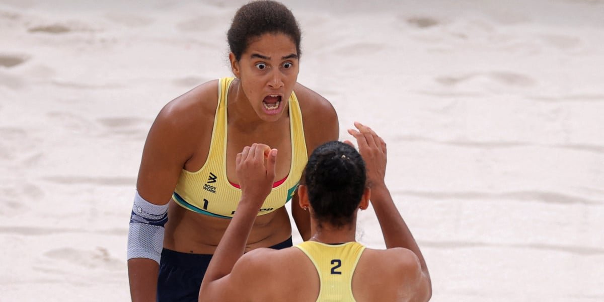 Ana Patrícia e Duda Lisboa avançam com vitória sobre italianas no vôlei de praia