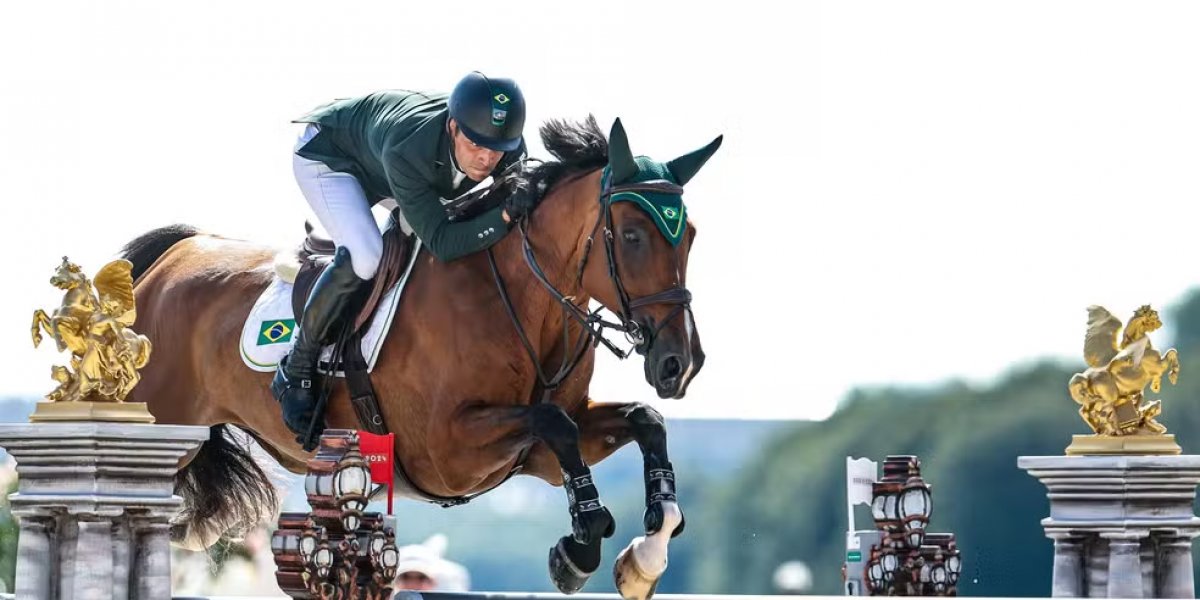 Stephan Barcha fica em 5º no salto do hipismo nas Olimpíadas de Paris
