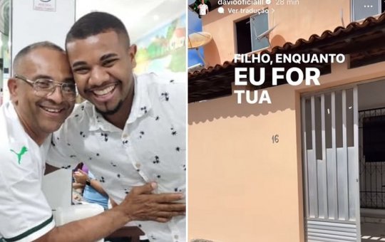 Na véspera do Dia dos Pais, Davi presenteia o pai com uma casa
