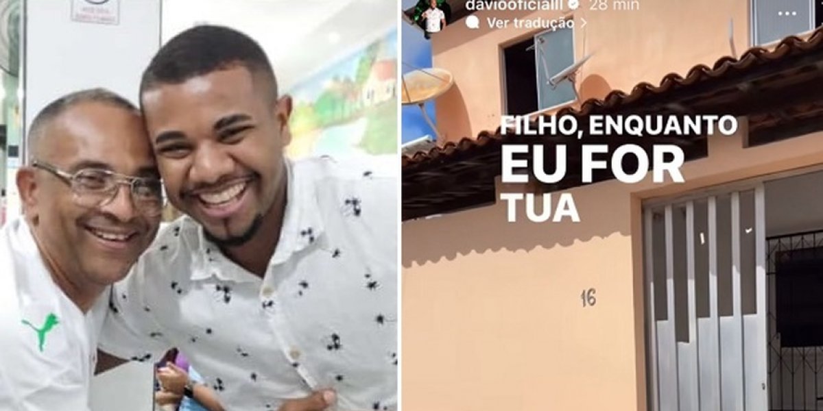 Na véspera do Dia dos Pais, Davi presenteia o pai com uma casa