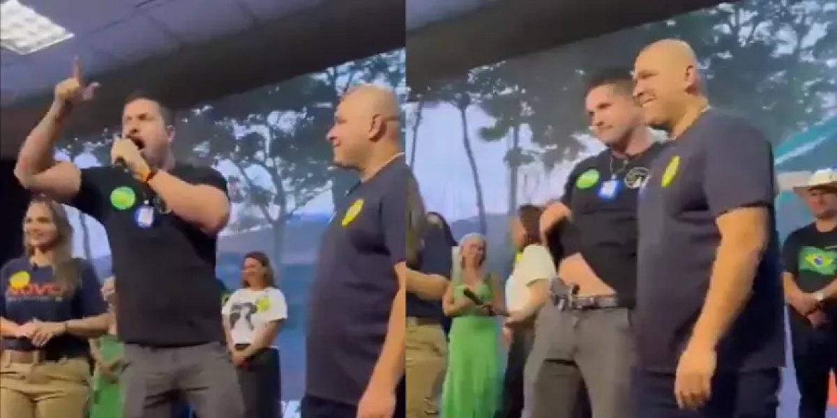 Pré-candidato a vereador do PL mostra arma durante convenção do partido