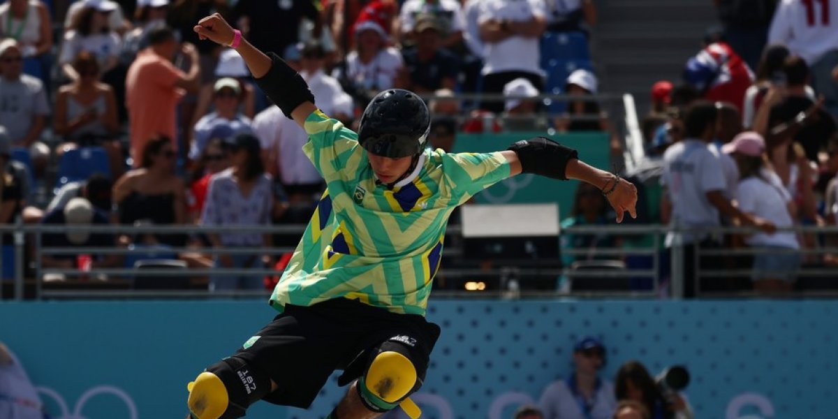 Brasil conquista bronze com Augusto Akio no skate park em Paris 2024