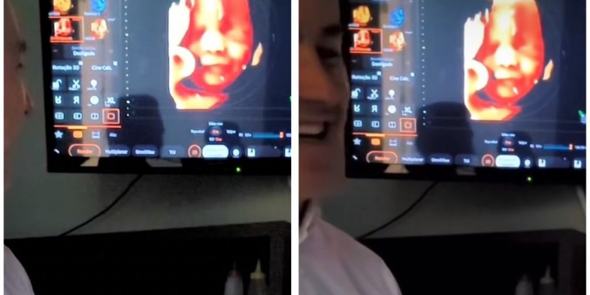 Bebê na barriga reage à voz do pai e vídeo viraliza