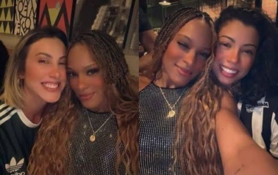 Rebeca Andrade é vista jantando com atletas do vôlei em BH