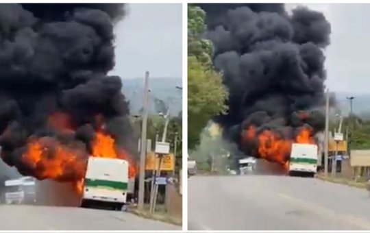 Suspeitos incendiam ônibus no município de Itamaraju