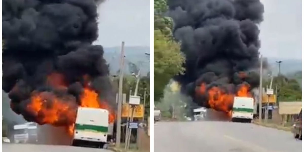 Suspeitos incendiam ônibus no município de Itamaraju