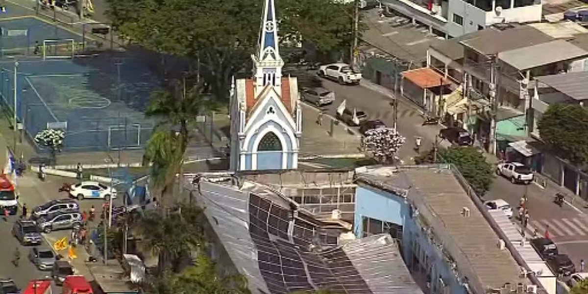 Teto do Santuário do Morro da Conceição desaba em Recife