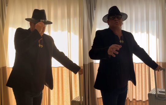 Leonardo escolhe look diferentão e Poliana cai na risada