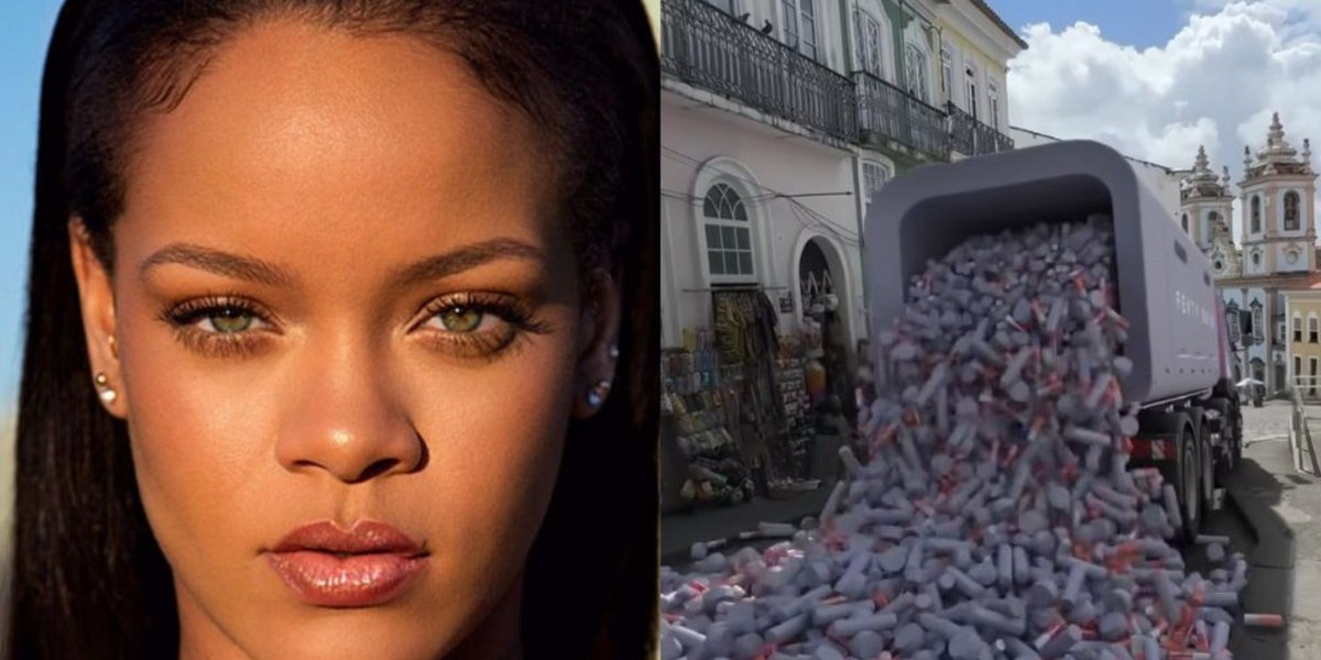Rihanna anuncia chegada da Fenty Skin no Brasil com vídeo no Pelourinho