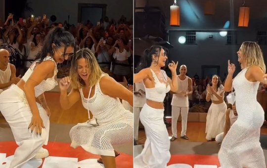 Scheila Carvalho e Carla Perez dançam em show de Xanddy Harmonia; veja vídeo