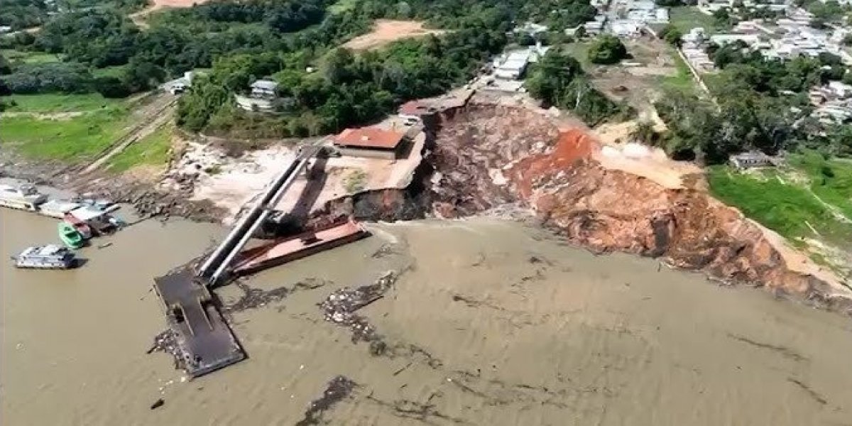 Porto desaba e deixa pessoas desaparecidas no Amazonas