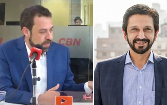 Boulos faz perguntas à cadeira vazia após ausência de Nunes em debate