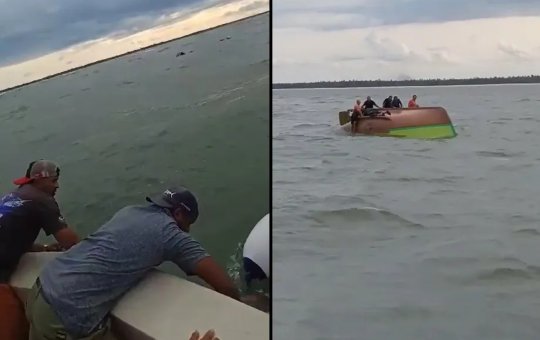Pescadores são resgatados após naufrágio na Bahia; veja vídeo
