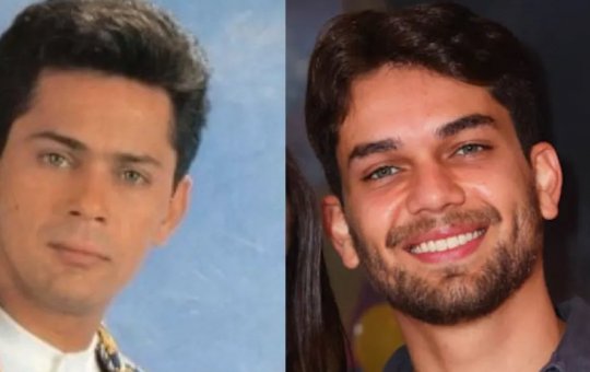 Em festa de Maria Flor, filho de Leonardo chama a atenção por semelhança com pai