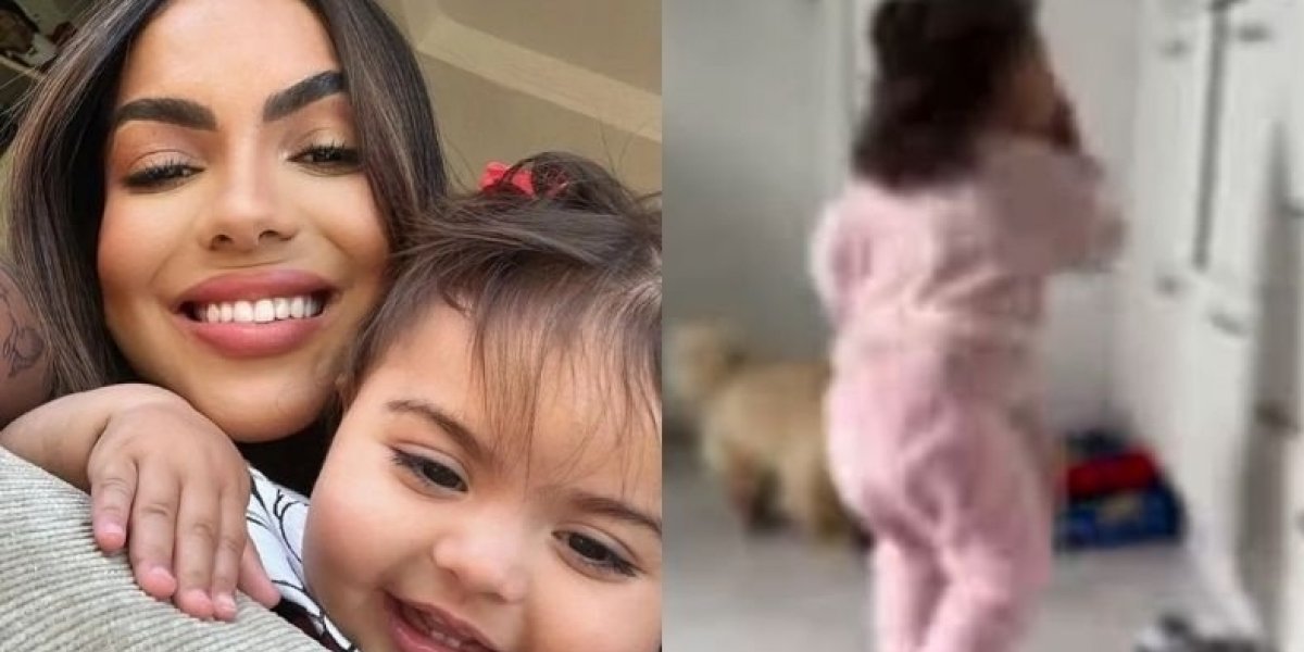 Filha de MC Biel é flagrada comendo ração para cachorro